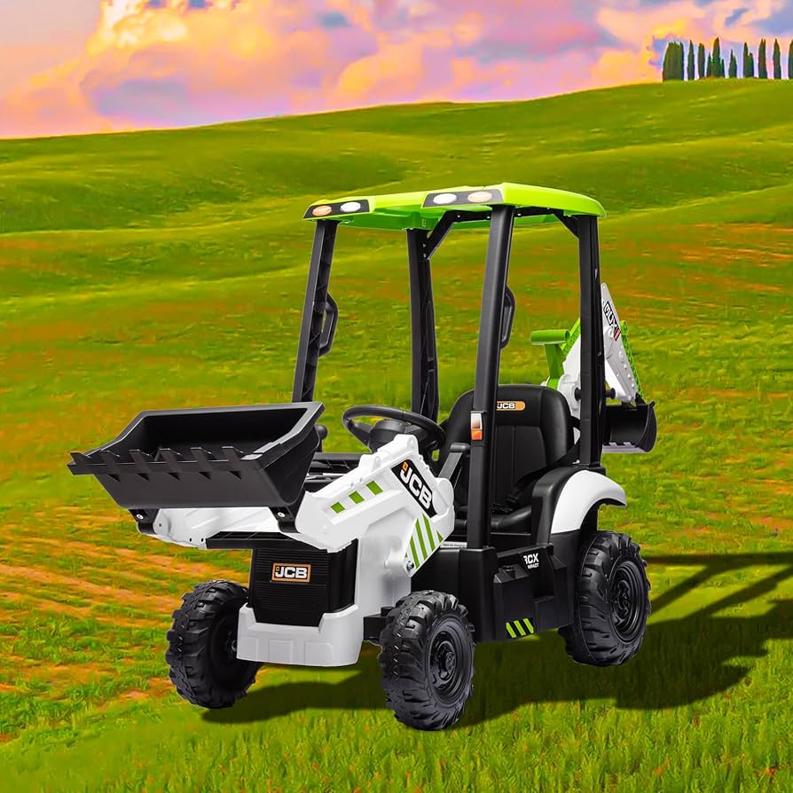 Amazon.com: HyperMoto 12V JCB 4 in 1 Ride on Tractor
